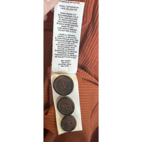 Avec Les Filles Corduroy Cropped Shacket Sz L Oversized Workwear Utility Jacket - Picture 10 of 12